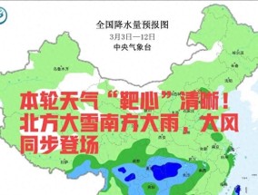 本轮天气“靶心”清晰！北方大雪南方大雨，大风同步登场