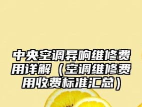 中央空调尖锐异响的解决办法（居家舒适）