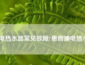 惠而浦热水器显示E0问题解决方法（E0错误的原因及解决方案）