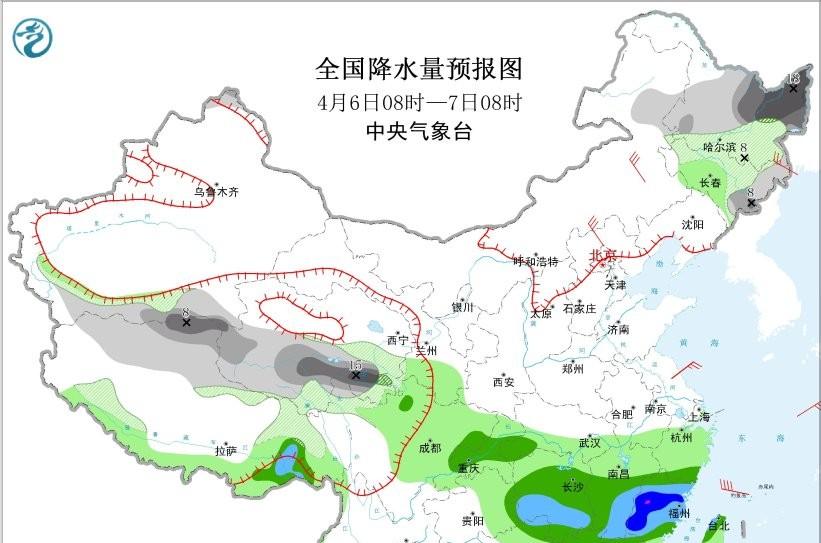 暴雨蓝色预警继续！4月6—8日大暴雨范围锁定，强对流同步登场  第2张