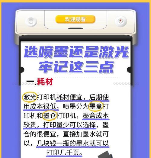 如何选择激光和喷墨打印机(比较不同类型打印机的优缺点) 第3张 如何选择激光和喷墨打印机(比较不同类型打印机的优缺点) 第3张