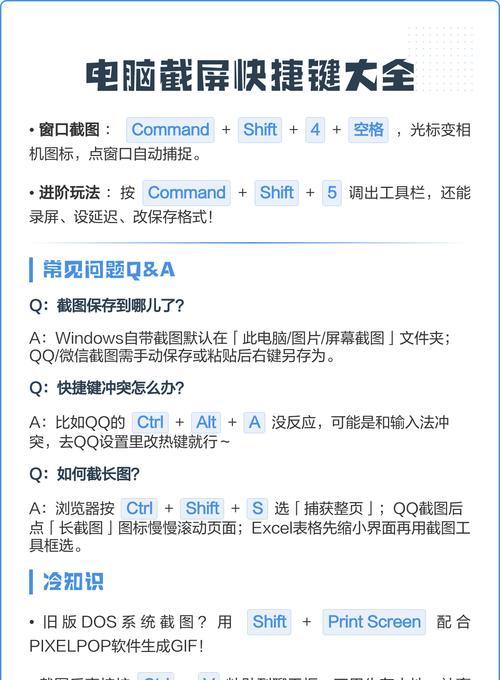 电脑截屏快捷键的使用方法(掌握电脑截屏技巧) 第1张 电脑截屏快捷键的使用方法(掌握电脑截屏技巧) 第1张