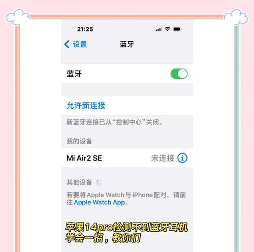 iPhone无法连接蓝牙的解决方法(遇到蓝牙连接问题) 第2张 iPhone无法连接蓝牙的解决方法(遇到蓝牙连接问题) 第2张